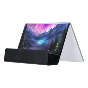 Enchanted Forest Desk Business Card Holder