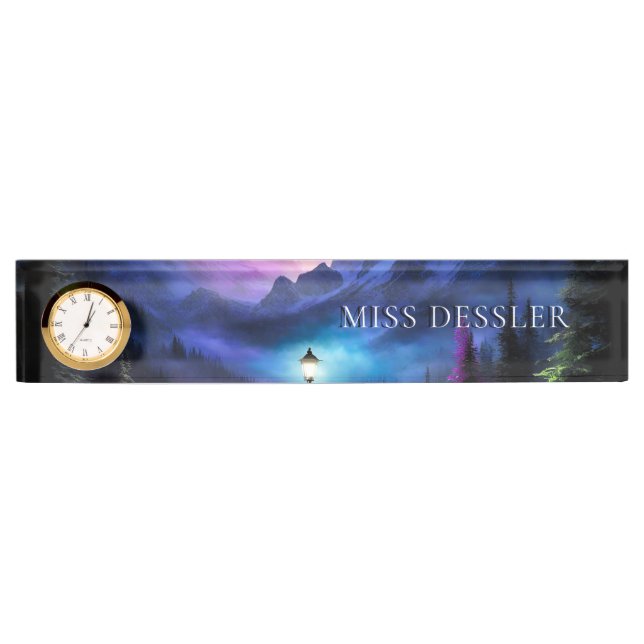 Enchanted Forest Desk Name Plate (Front)