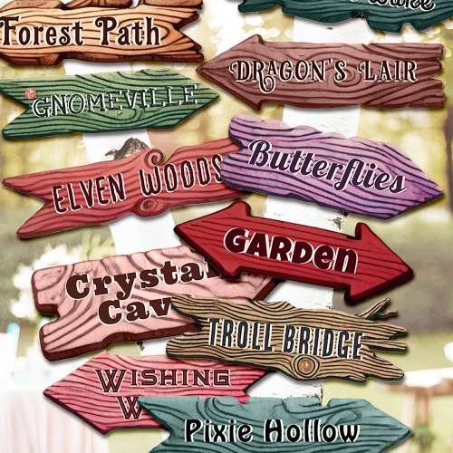 Enchanted Forest Directional Sign DIY Party Prop