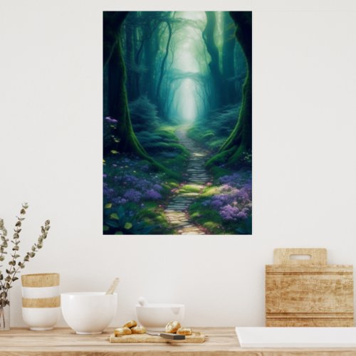 Enchanted Forest Downloadable Artwork Poster Print