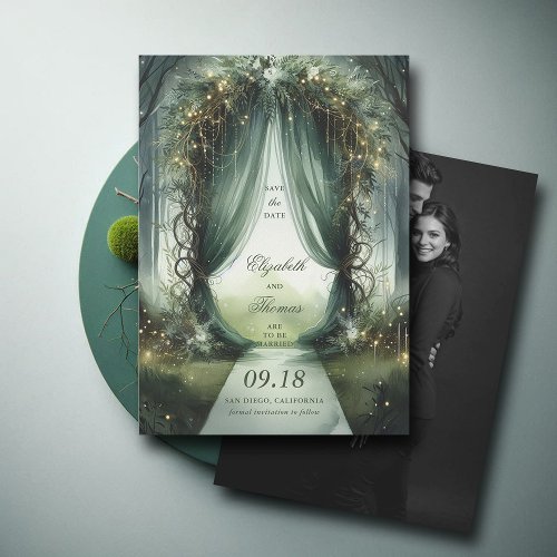 Enchanted Forest Dreamy Fairy Tale Photo Wedding Save The Date