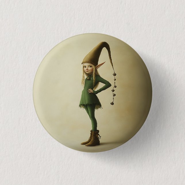 Enchanted Forest Elf Button (Front)