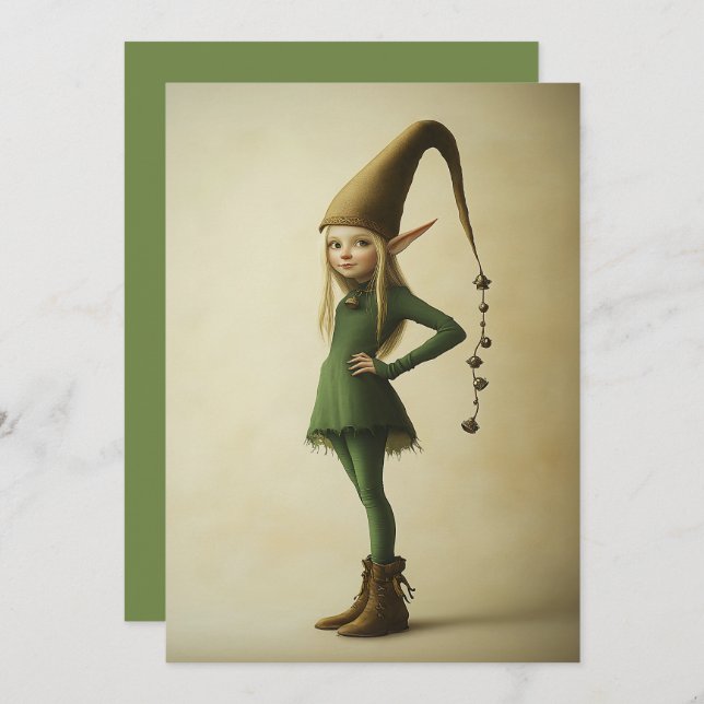 Enchanted Forest Elf Invitation (Front/Back)