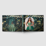 Enchanted Forest Emerald Gold Quinceañera Photo Foil Guest Book<br><div class="desc">Coordinate your party with this elegant real foil personalized Enchanted Forest Photo Guest Book! Personalize it easily and quickly, simply press the Edit Using Design Tool button to further re-arrange and format the style and placement of the text, images and photograph. Featuring a modern gold arch frame to place your...</div>