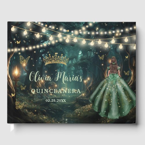 Enchanted Forest Emerald Green Dress Quinceanera
