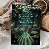 Enchanted Forest Emerald Green Dress Quinceañera