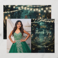 Enchanted Forest Emerald Green Quinceañera Photo