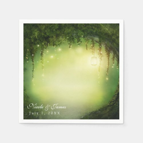 Enchanted Forest Enchanted Wedding Reception Paper Napkins