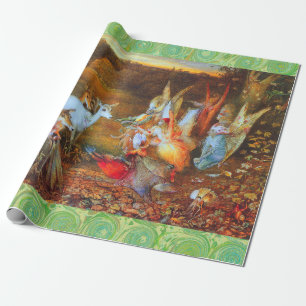 ENCHANTED FOREST Fairies,Deers and Fawns In Autumn Wrapping Paper