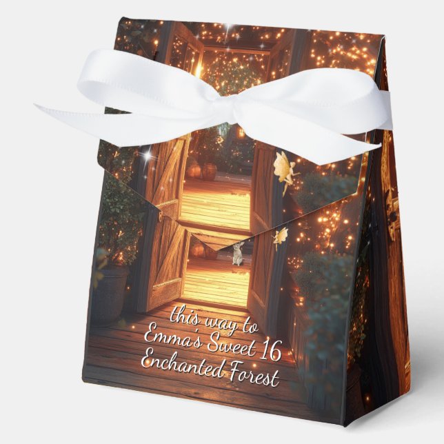 Enchanted Forest  Fairies Sparkling Lights Favor Boxes (Front)