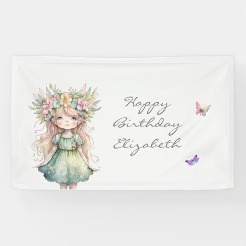 Enchanted Forest Fairy Banner