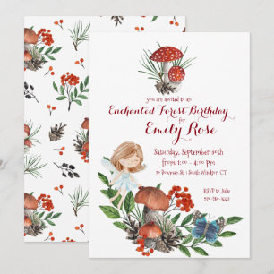 Enchanted Forest Fairy Birthday Invitation
