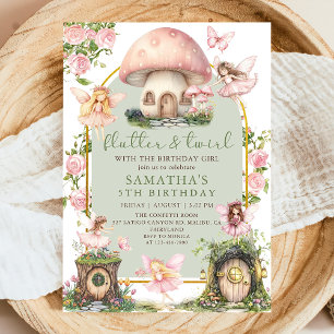 Enchanted Forest Fairy Birthday Invitation