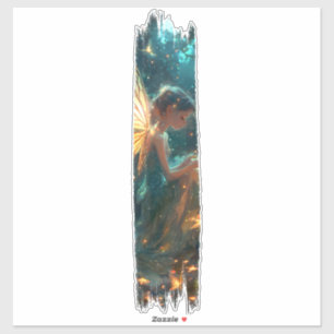Enchanted Forest Fairy Brushstroke Paint Sticker