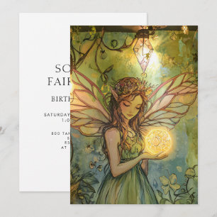 Enchanted Forest Fairy Fairy First Birthday Invitation