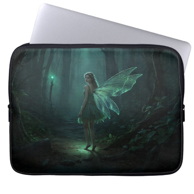 Enchanted Forest Fairy Fantasy Art Laptop Sleeve (Front)