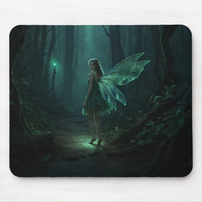 Enchanted Forest Fairy Fantasy Art Mouse Pad (Front)