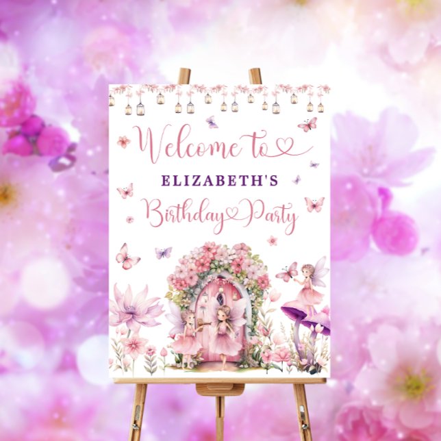 Enchanted Forest Fairy Floral Garden Girl Welcome Foam Board (Creator Uploaded)