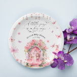Enchanted Forest Fairy Flower Garden Baby Shower Paper Plates<br><div class="desc">Dive into the enchantment of motherhood with our watercolor elegant fairy and wildflowers pink baby shower! Picture a garden adorned with delicate fairies and blooming wildflowers, capturing the essence of a magical celebration for your little one on the way. This design are a harmonious blend of watercolor elegance and whimsical...</div>