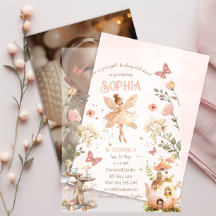 Enchanted Forest Fairy Girl Birthday Vellum Invitations