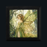 Enchanted Forest Fairy Keepsake Gift Box<br><div class="desc">Enchanted emerald forest fairy keepsake box for kids. Emerald green and gold hues. Fairy pixie whimsical dark forest fairycore style.</div>