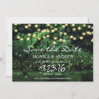 Enchanted Forest Fairy Lights Save The Date | Zazzle