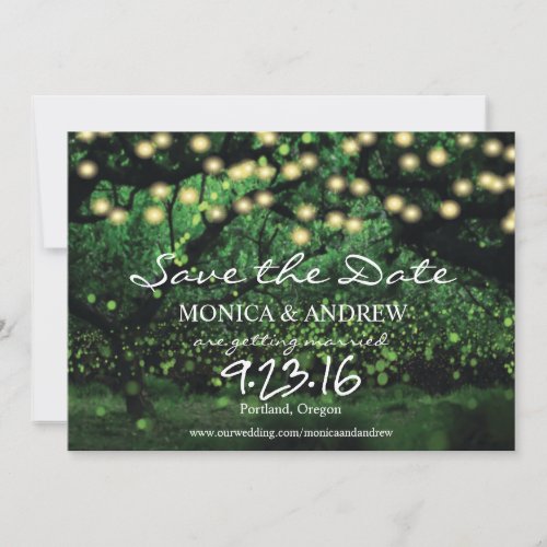 Enchanted Forest Fairy Lights Save the Date