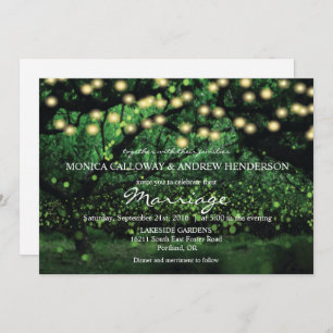 Enchanted Forest Fairy Lights Wedding Invitation