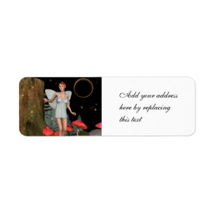 Enchanted Forest Fairy Mushroom Fantasy Art Label
