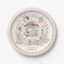 Enchanted Forest Fairy Pink Floral Baby Shower Paper Plates