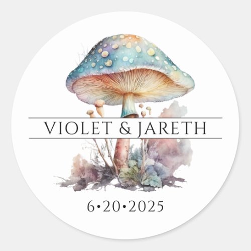 Enchanted Forest Fairy Wedding Classic Round Sticker