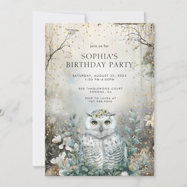 Enchanted Forest Fairytale Birthday  Invitation (Front)