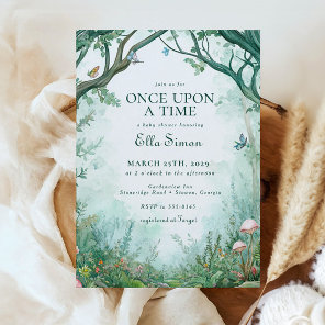 Enchanted Forest Fairytale Forest Baby Shower Invitation