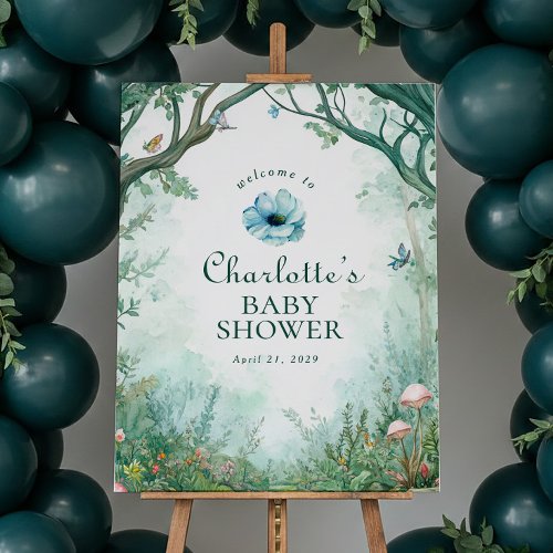 Enchanted Forest Fairytale Forest Baby Shower Sign