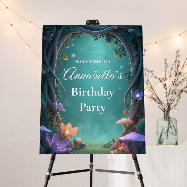 Enchanted Forest Fairytale Woodland Welcome Foam Board (In Situ (Stand))