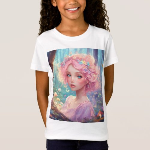 Enchanted Forest Fantasy Shabby Chic Fairy T_shir T_Shirt