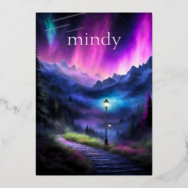 Enchanted Forest Foil Invitation (Front)