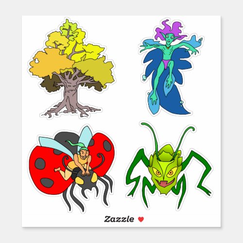 Enchanted Forest Friends Fantasy Monster Stickers