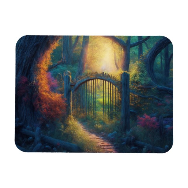 Enchanted Forest Garden | Digital Art   Magnet (Horizontal)