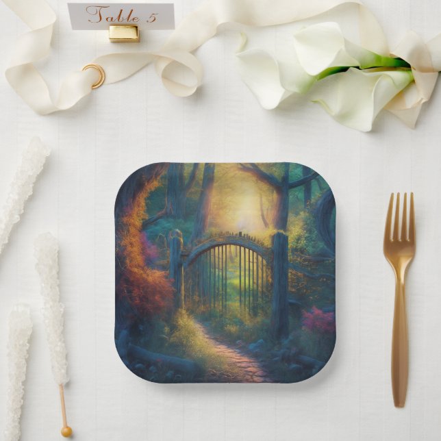 Enchanted Forest Garden |   Paper Plates (Wedding)