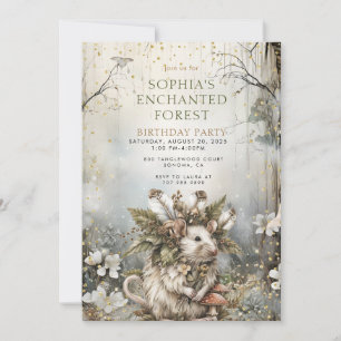 Enchanted Forest Girl's Birthday Invitation