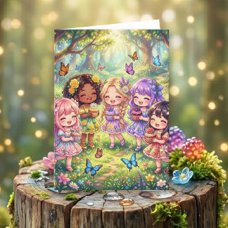 Enchanted Forest Girl's Birthday Party | Color Me Card