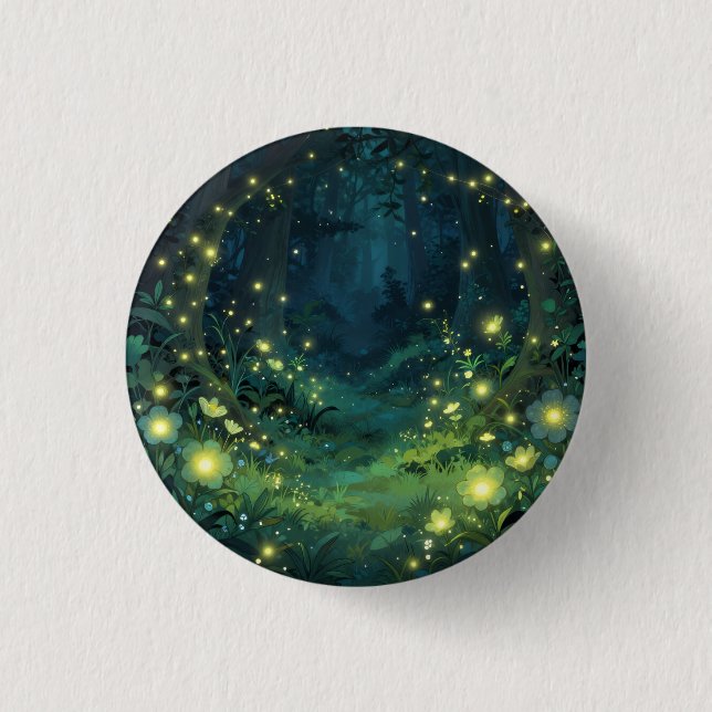 Enchanted Forest Glow Magical Night Button (Front)