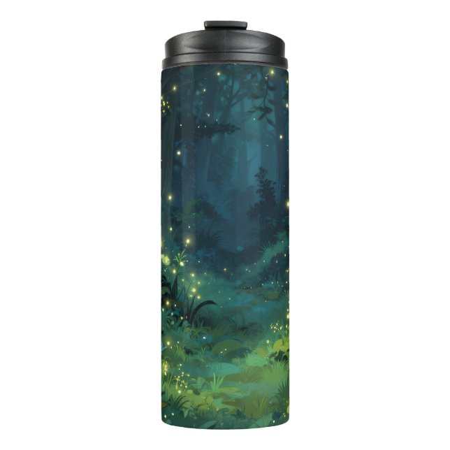 Enchanted Forest Glow Magical Night Thermal Tumbler (Front)