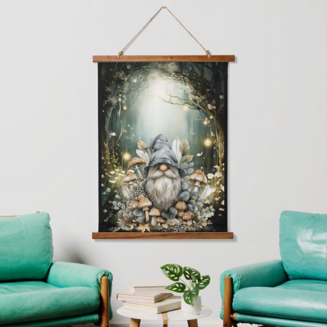 Enchanted Forest Gnome Hanging Tapestry (Living Room)
