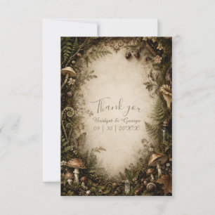 Enchanted Forest Goblincore Wedding Thank You Card