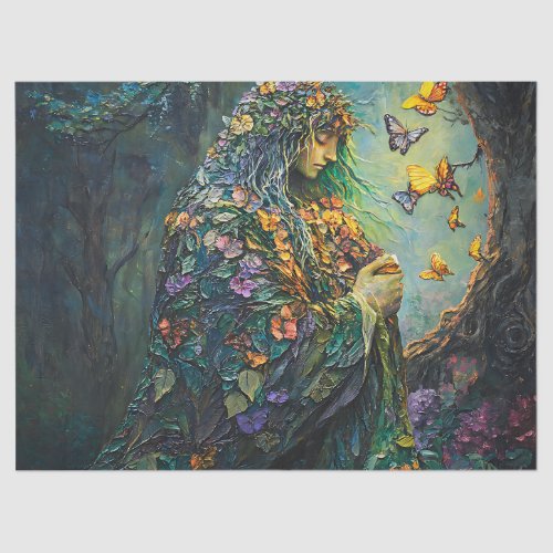 Enchanted Forest Goddess with Butterflies (3) Tissue Paper