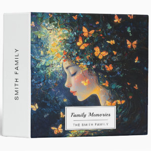 Enchanted Forest Goddess with Butterflies (5) 3 Ring Binder
