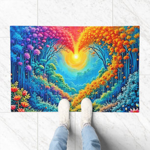 Enchanted Forest Heart of Light Design Doormat