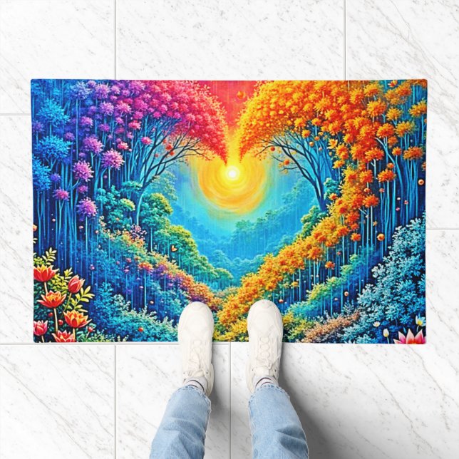 Enchanted Forest Heart of Light Design Doormat (Indoor)